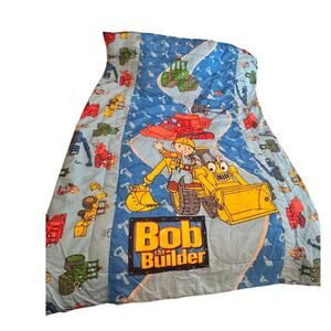 TWIN Vintage Bob The Builder Comforter Double Sided 2001 RARE Bedding Blanket